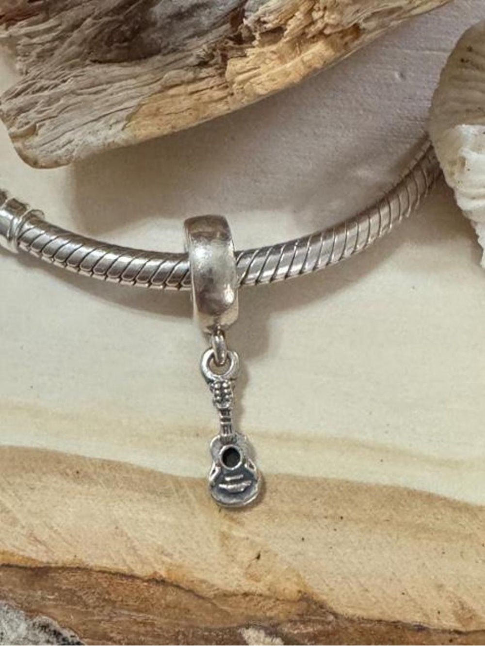 Dangle Guitar Charm Retired Pandora 925 Sterling Silver Guitar Dangle 790408